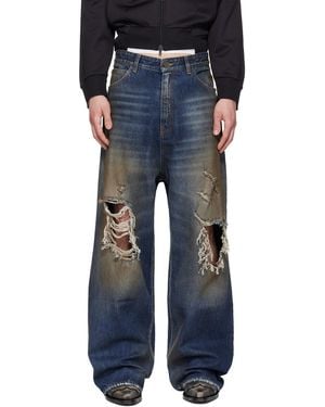 Vetements Trashed Jeans - Blue