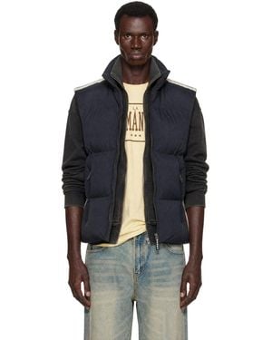Palm Angels Classic Logo Track Puffer Vest - Black