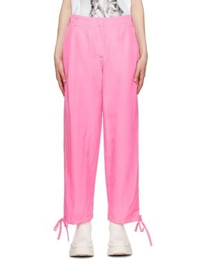 MSGM Pink Drawstring Trousers