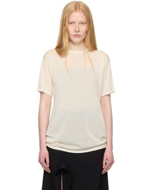 TOTEME ホワイト ニット Tシャツ - ブラック