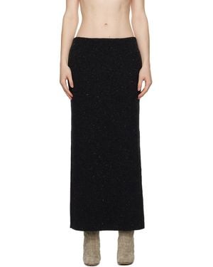 Bottega Veneta Wool Tailored Maxi Skirt - Black