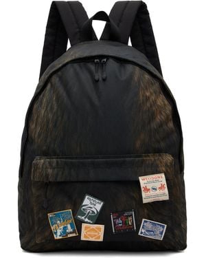 we11done Fur Printed Backpack - Black