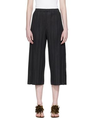 Pleats Please Issey Miyake Mellow Pleats Trousers - Black