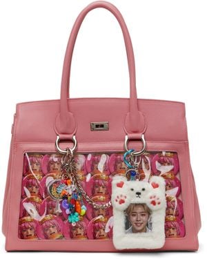 Doublet Ita Leather Tote - Red
