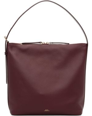 A.P.C. Burgundy Vera Shoulder Bag - Purple