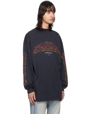 Balenciaga Tbilisi Tubular Long Sleeve Large T-Shirt in Gray