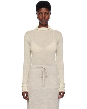 Lauren Manoogian Off- Funnel Turtleneck - Natural