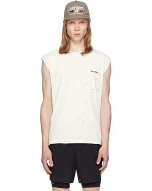 Satisfy Off- Mothtech Muscle Tank Top - White