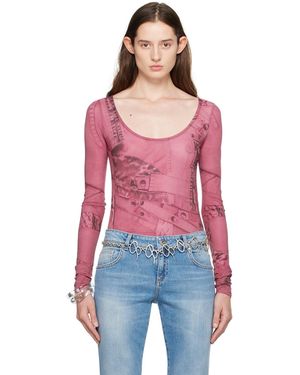 Blumarine Printed Bodysuit - Red