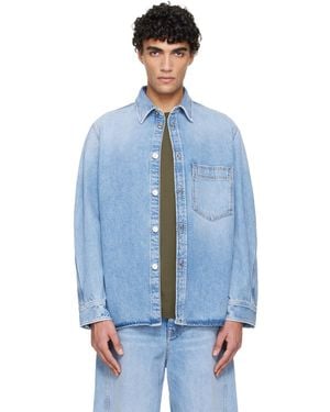 Givenchy Faded Denim Overshirt - Blue