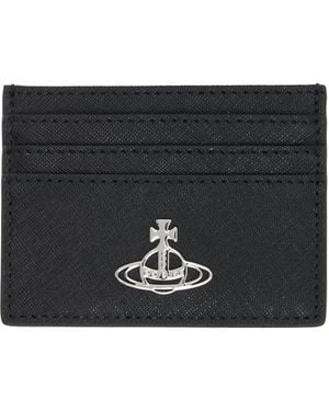 Vivienne Westwood Orb Flat Card Holder - Black