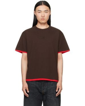 MM6 by Maison Margiela Cotton Reversible T-Shirt - Brown