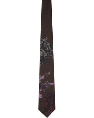 Dries Van Noten Floral Tie - Black