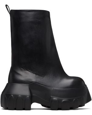 Rick Owens Temple Flared Mega Tractor Boots - Black