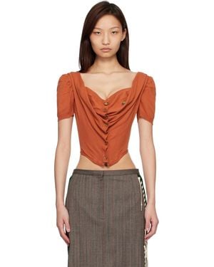Vivienne Westwood Bea Corset Cardigan Blouse - Orange