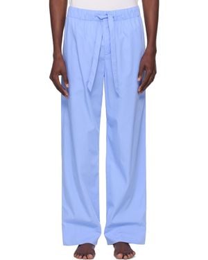 Tekla Poplin Pyjama Trousers - Blue