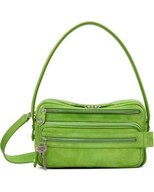 Acne Studios Camero Party Suede Bag - Green