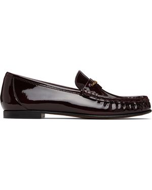 Chloé Burgundy Loafers - Black