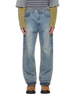 we11done Faded Wash Jeans - Blue