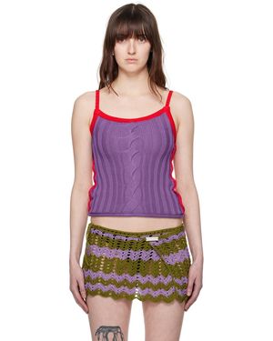 Edward Cuming Cable Tank Top - Purple