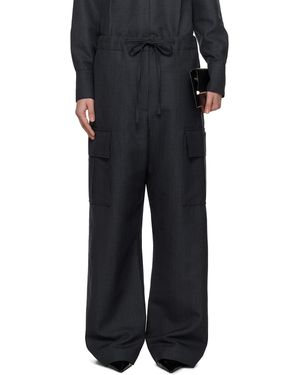 McQueen Prince Of Wales Cargo Pants - Black