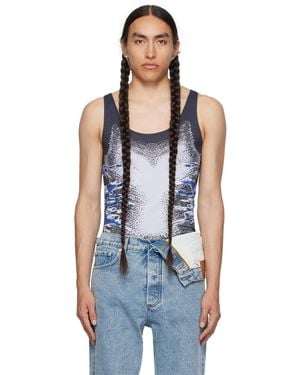 Y. Project Whisker Print Tank Top - Black