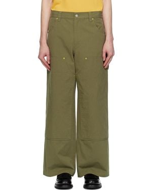 AFTER PRAY Wide Carpenter Pants - Green