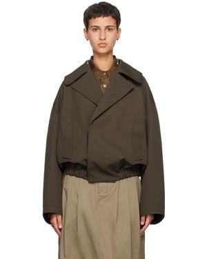 Lemaire Brown Short Jacket - Black