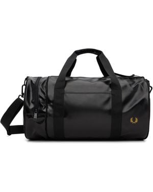 Fred Perry Tonal Barrel Duffle Bag - Black