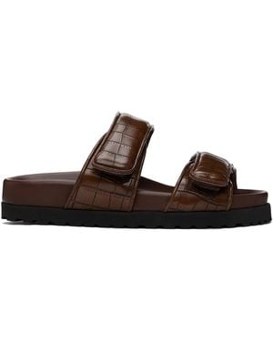 Gia Borghini Giaborghini Brown Perni 11 Croc Sandals - Black
