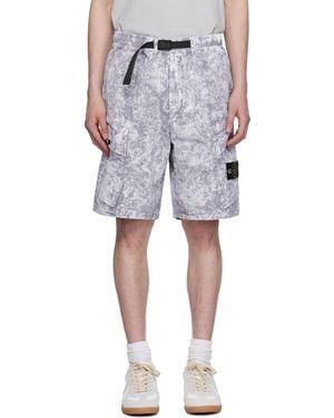 Stone Island グレー Pigment On Tela Paracadute Stretch-Tc ショートパンツ - マルチカラー