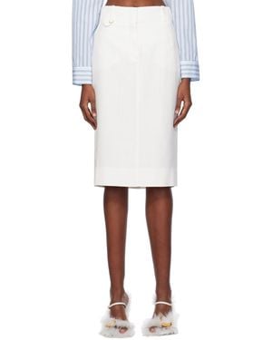 Jacquemus Les Sculpturesコレクション ホワイト La Jupe Midi Bari ミディアムスカート