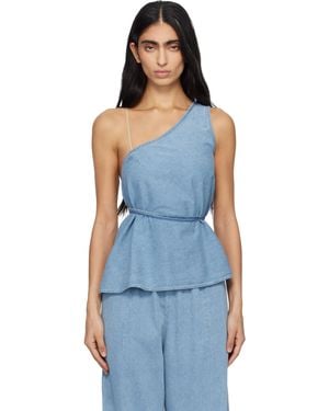 Baserange Eye Denim Top - Blue