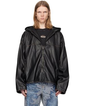 DIESEL J-Antil Faux-Leather Jacket - Black