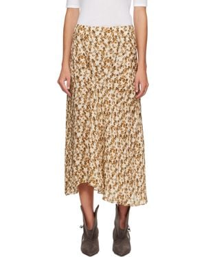 Isabel Marant タン&オフホワイト Lisanne ミディアムスカート - ナチュラル
