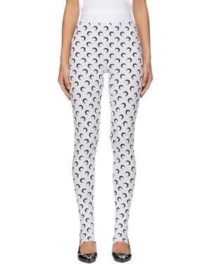 Marine Serre Recycled Moon Jersey Stirrup Leggings - Black