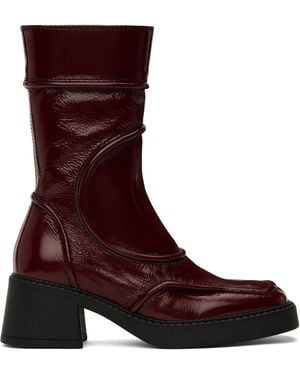 Miista Burgundy Malene Boots - Purple