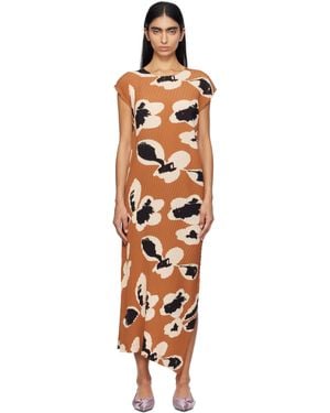 Issey Miyake Vigor Pleats Maxi Dress - Orange