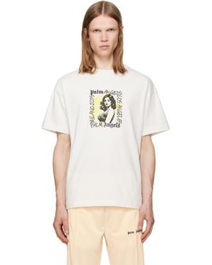 Palm Angels Off- Pinup Regular T-Shirt - Natural