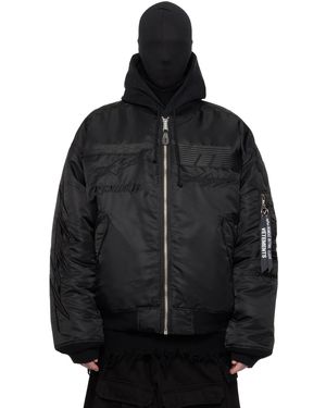 Vetements Out ボンバージャケット - ブラック
