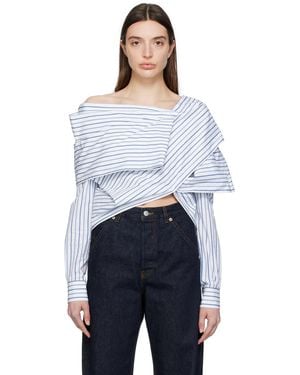 Dries Van Noten Draped Shirt - Blue