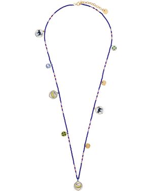 Marni Collier bleu à perles - Noir