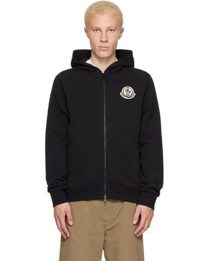 Moncler Zip Up Hoodie - Black