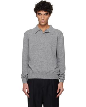 Jil Sander Lightweight Wool Polo - Grey