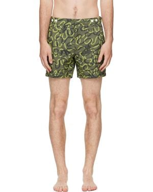 Vivienne Westwood Khaki Classic Boxer Swim Shorts - Green