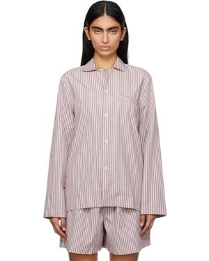 Tekla Poplin Long-Sleeved Pyjama Shirt - Pink