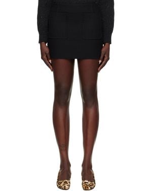 Bottega Veneta Double Cotton Miniskirt - Black