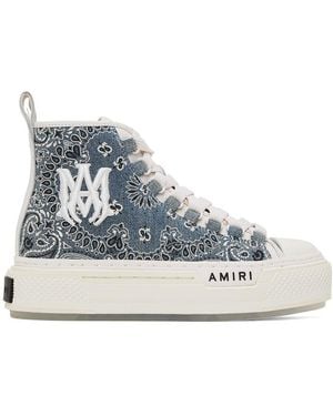 Amiri Blue Court Hi Sneakers - Black