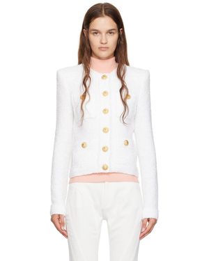 Balmain ホワイト Miami 4ポケット ジャケット