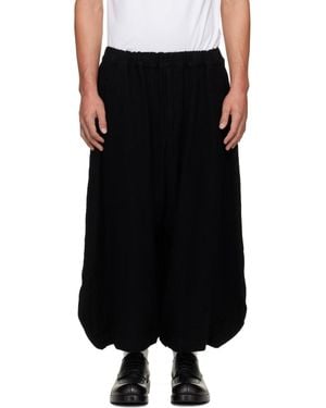COMME DES GARÇON BLACK Top Wool Tweed Medium Trousers - Black